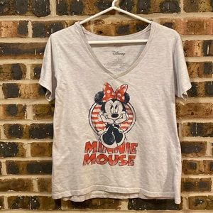 Disney Mighty Fine Minnie Mouse v-neck tee, Women’s Large